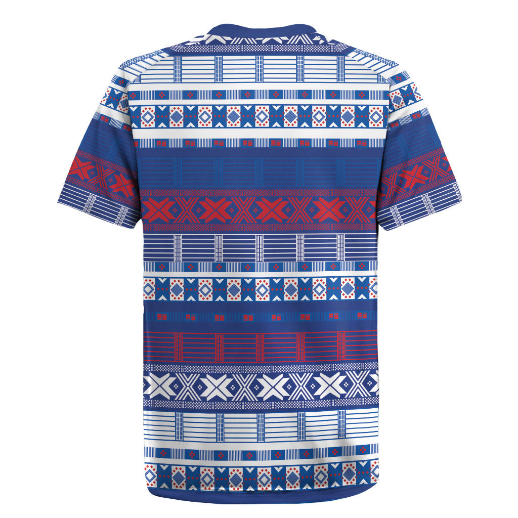 Pano De Terra Motifs Cabo Verde Rugby Jersey Flag Color