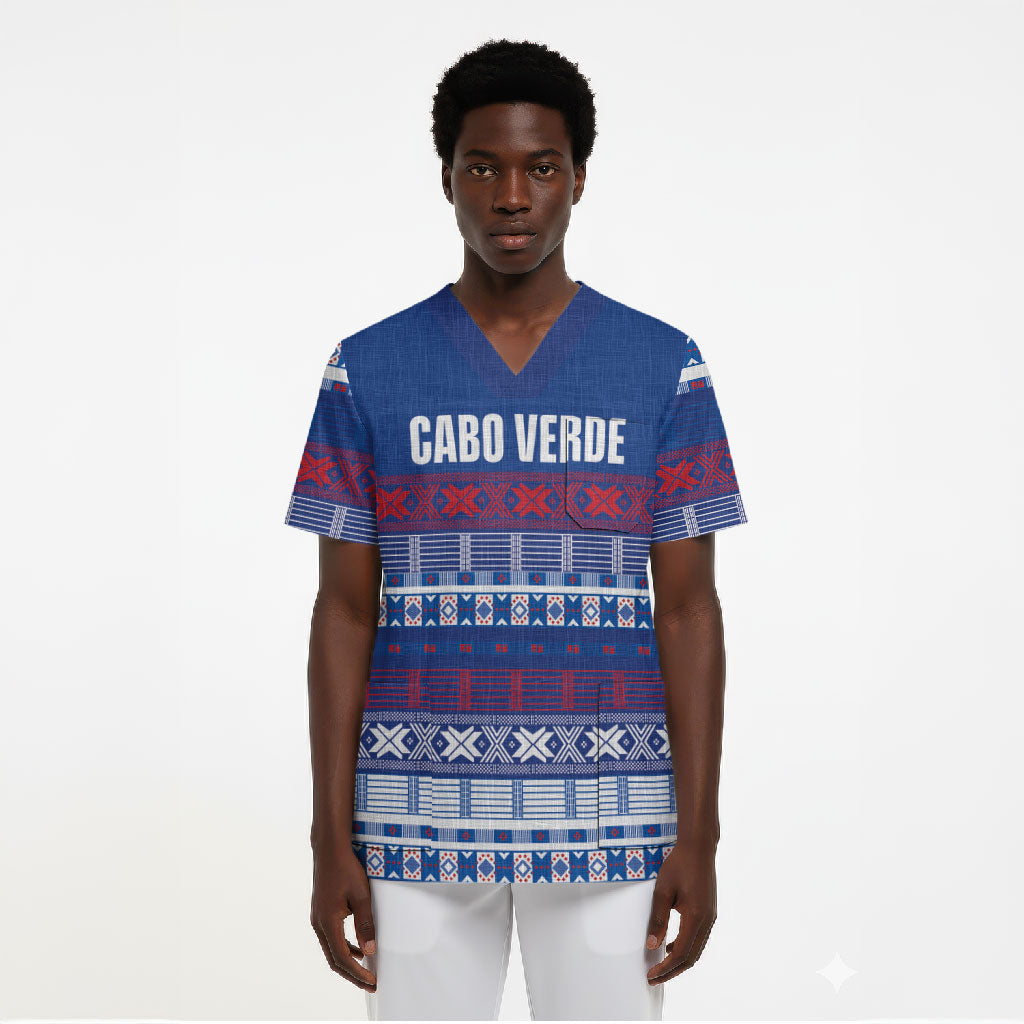Pano De Terra Motifs Cabo Verde Scrub Top Flag Color