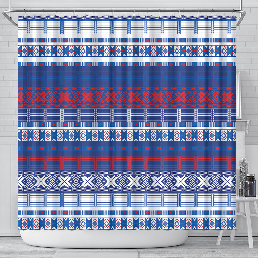 Pano De Terra Motifs Cabo Verde Shower Curtain Flag Color