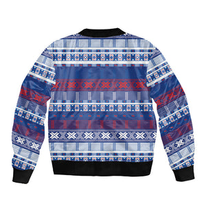 Pano De Terra Motifs Cabo Verde Sleeve Zip Bomber Jacket Flag Color