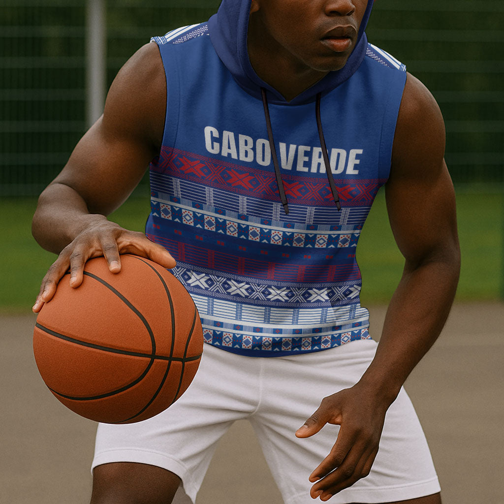 Pano De Terra Motifs Cabo Verde Sleeveless Hoodie Flag Color