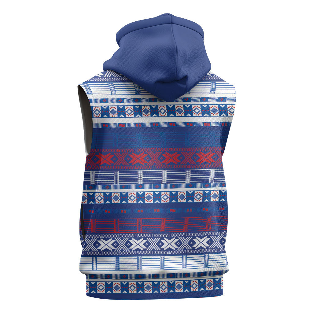 Pano De Terra Motifs Cabo Verde Sleeveless Zip Hoodie Flag Color