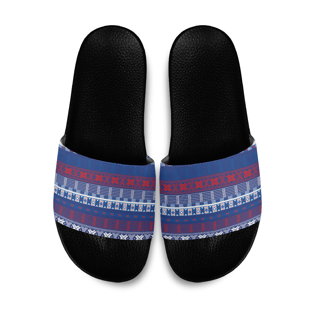 Pano De Terra Motifs Cabo Verde Slide Sandals Flag Color