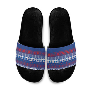 Pano De Terra Motifs Cabo Verde Slide Sandals Flag Color