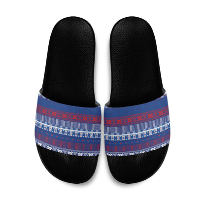 Pano De Terra Motifs Cabo Verde Slide Sandals Flag Color