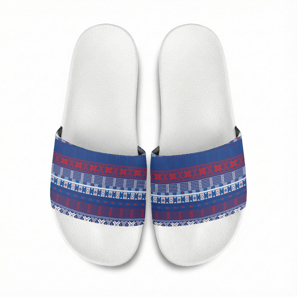 Pano De Terra Motifs Cabo Verde Slide Sandals Flag Color