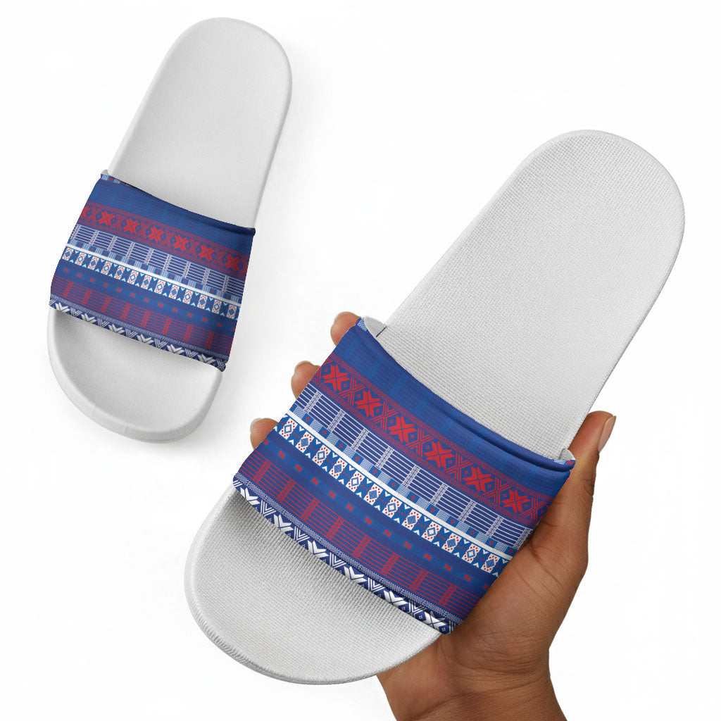 Pano De Terra Motifs Cabo Verde Slide Sandals Flag Color