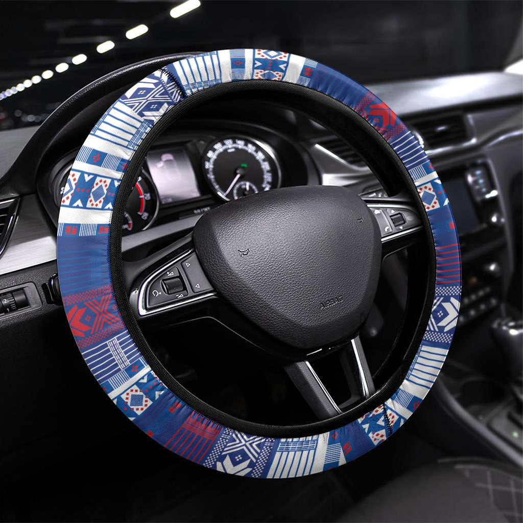 Pano De Terra Motifs Cabo Verde Steering Wheel Cover Flag Color