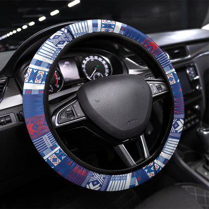 Pano De Terra Motifs Cabo Verde Steering Wheel Cover Flag Color