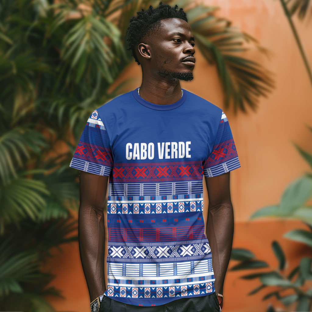 Pano De Terra Motifs Cabo Verde T shirt Flag Color