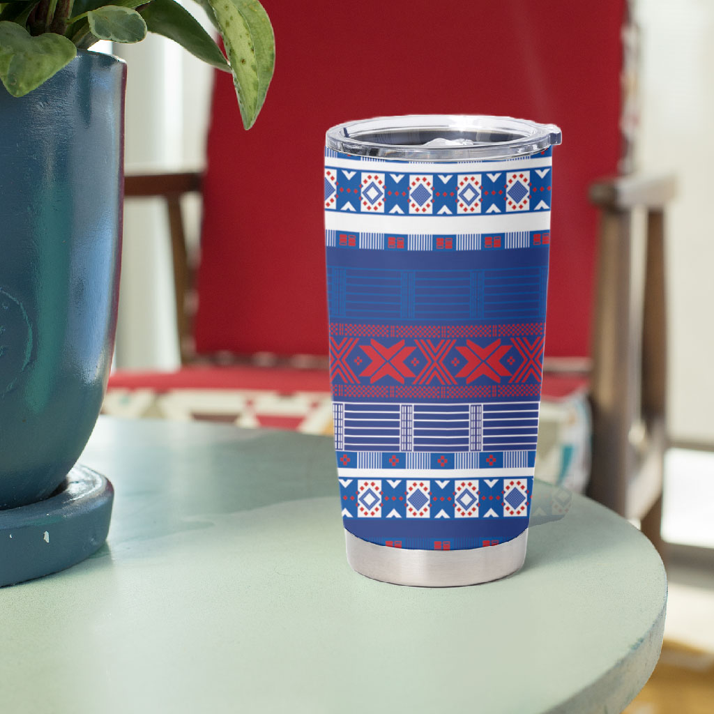 Pano De Terra Motifs Cabo Verde Tumbler Cup Flag Color