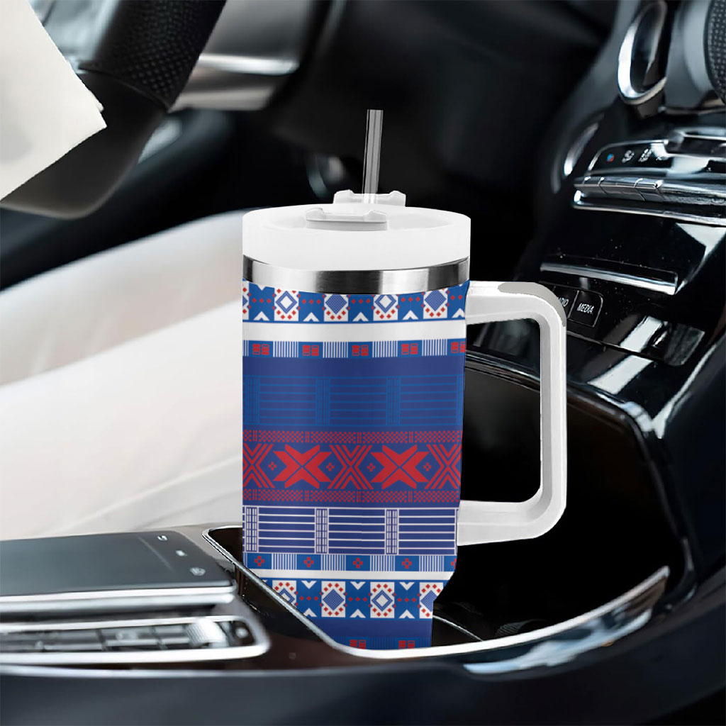 Pano De Terra Motifs Cabo Verde Tumbler With Handle Flag Color