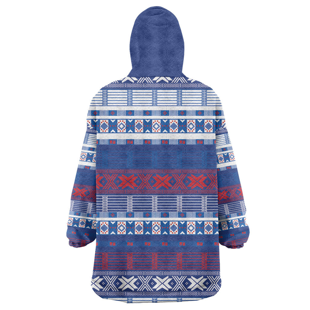 Pano De Terra Motifs Cabo Verde Wearable Blanket Hoodie Flag Color