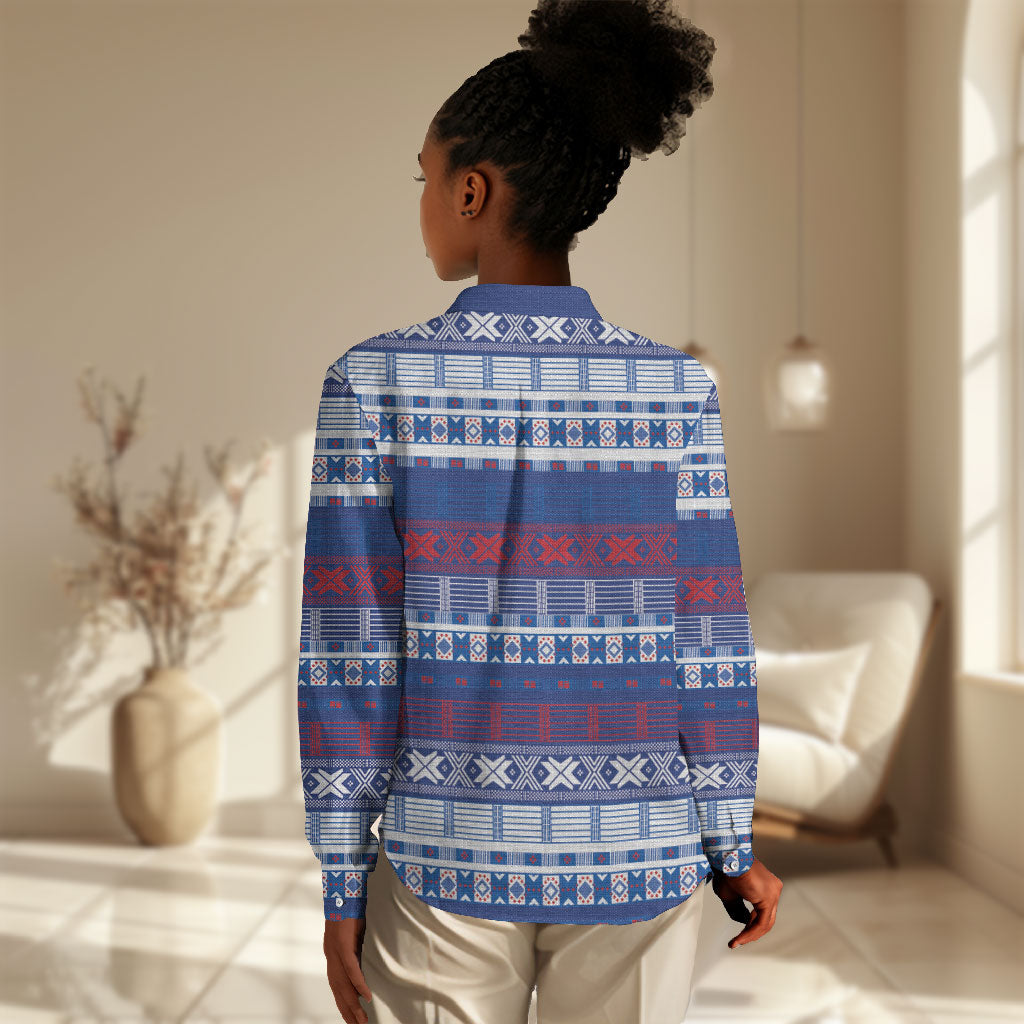 Pano De Terra Motifs Cabo Verde Women Casual Shirt Flag Color