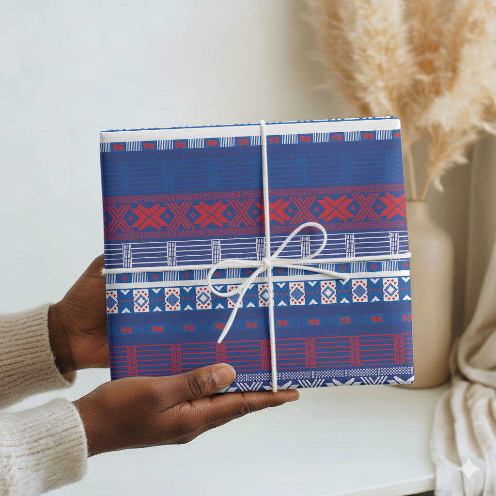 Pano De Terra Motifs Cabo Verde Wrapping Paper Flag Color