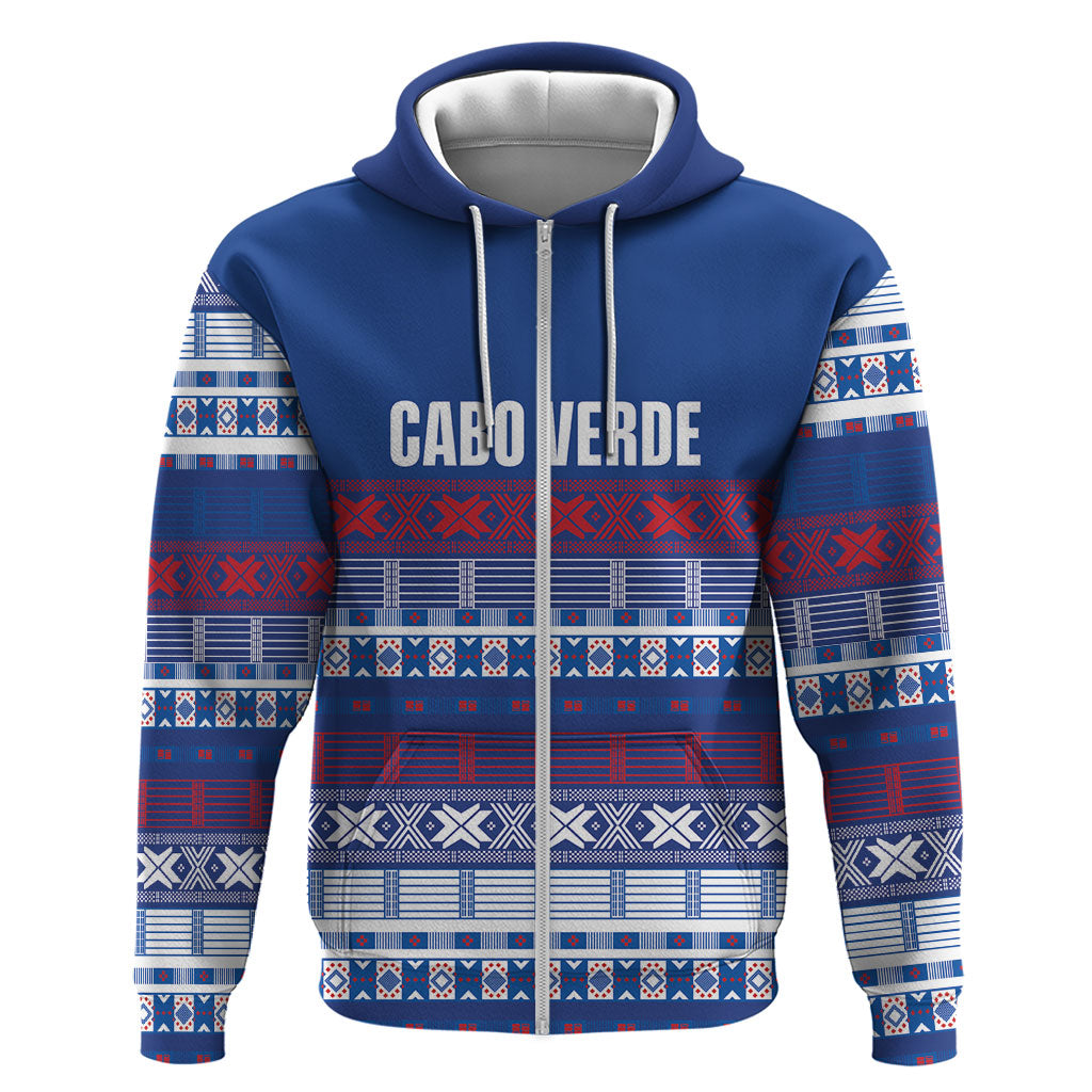 Pano De Terra Motifs Cabo Verde Zip Hoodie Flag Color