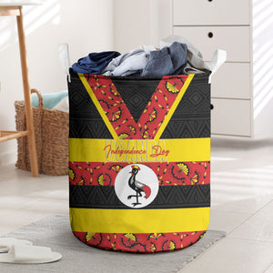 Uganda Independence Day Laundry Basket Ugandan Kitenge African Pattern