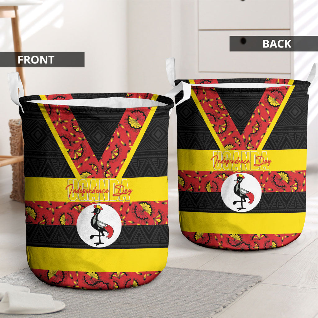 Uganda Independence Day Laundry Basket Ugandan Kitenge African Pattern
