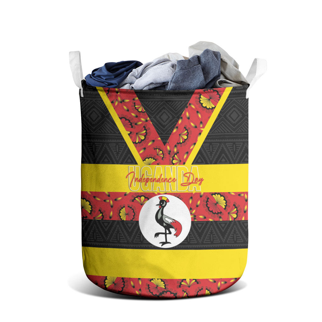 Uganda Independence Day Laundry Basket Ugandan Kitenge African Pattern