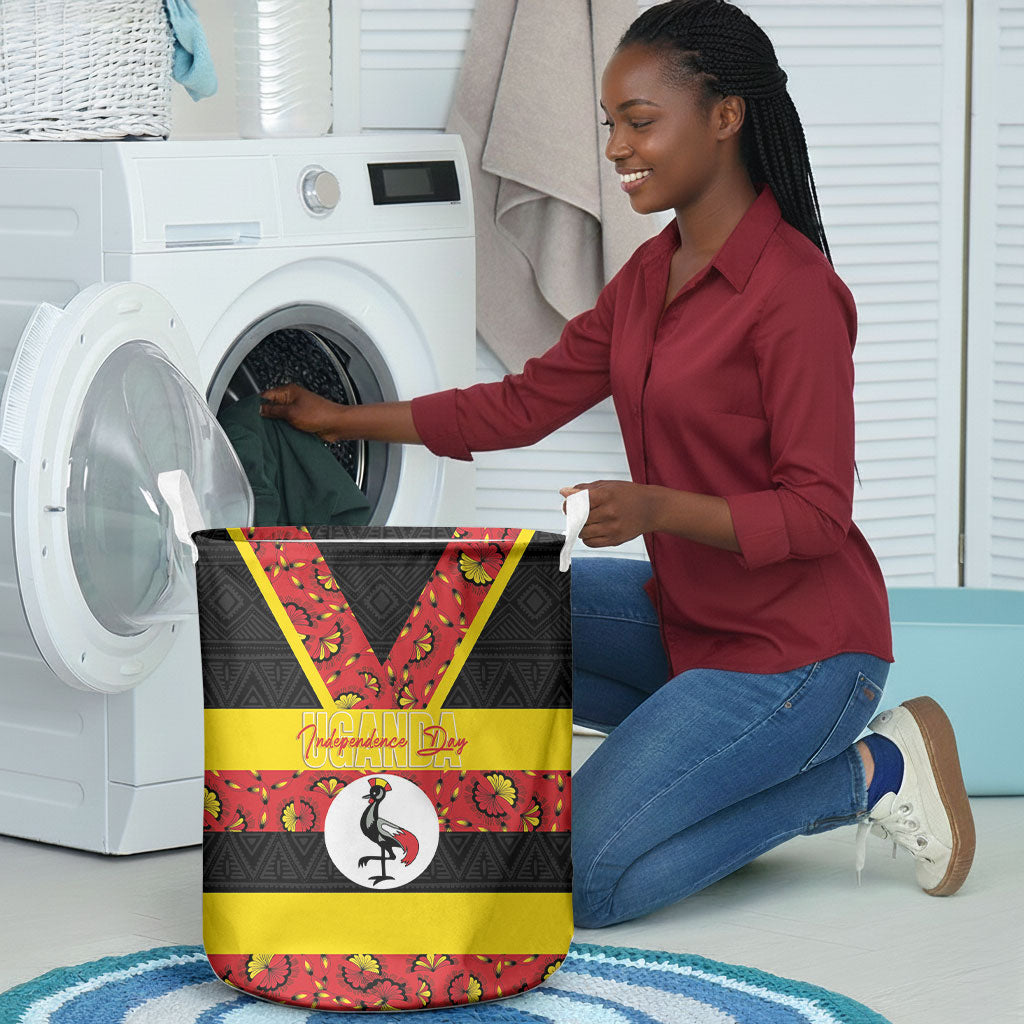Uganda Independence Day Laundry Basket Ugandan Kitenge African Pattern