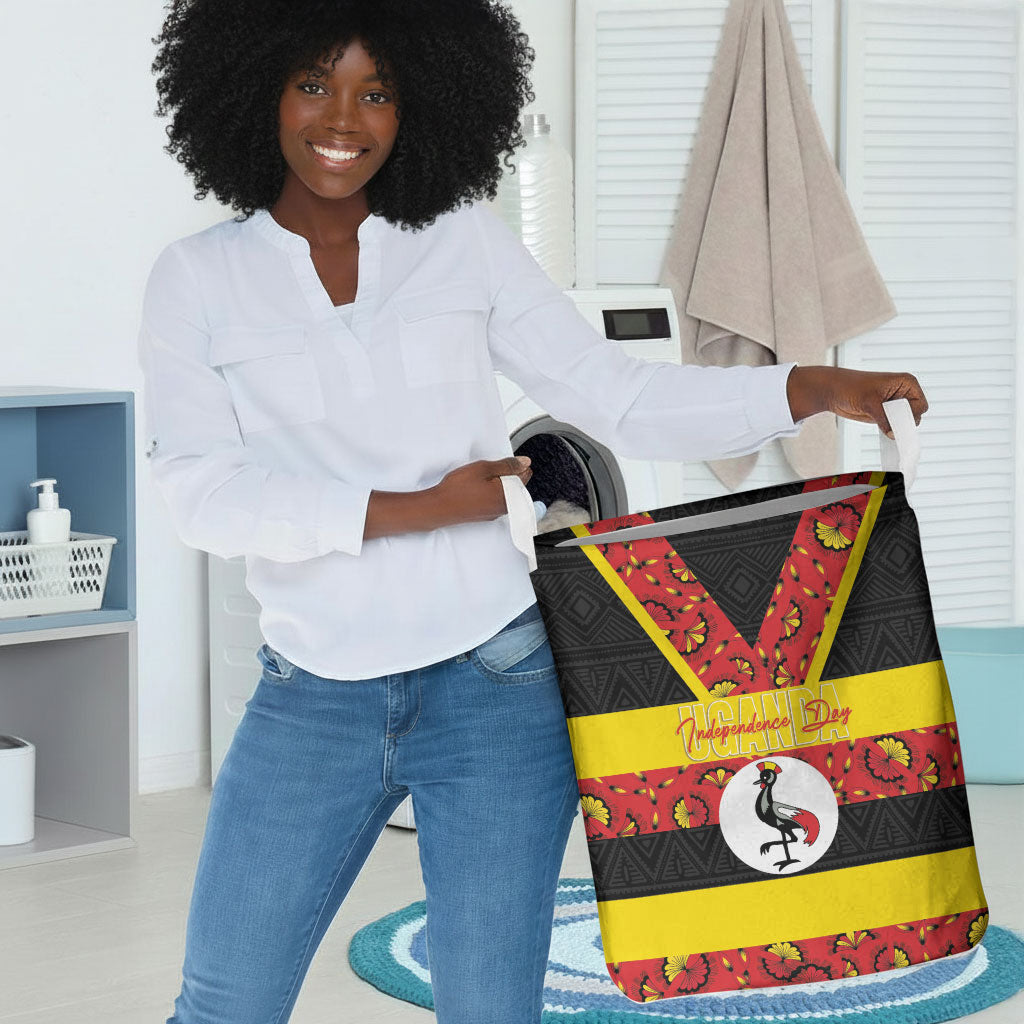 Uganda Independence Day Laundry Basket Ugandan Kitenge African Pattern