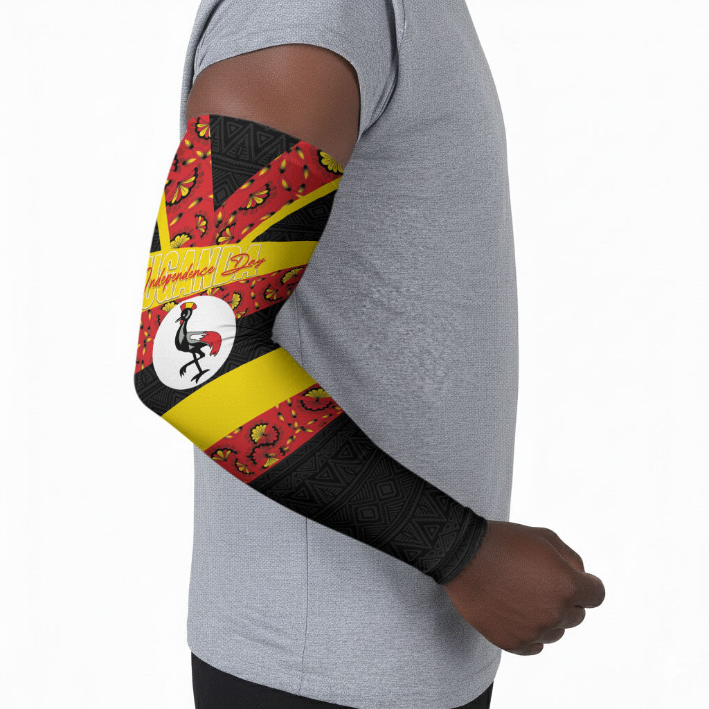 Personalized Uganda Independence Day Arm Sleeves Ugandan Kitenge African Pattern