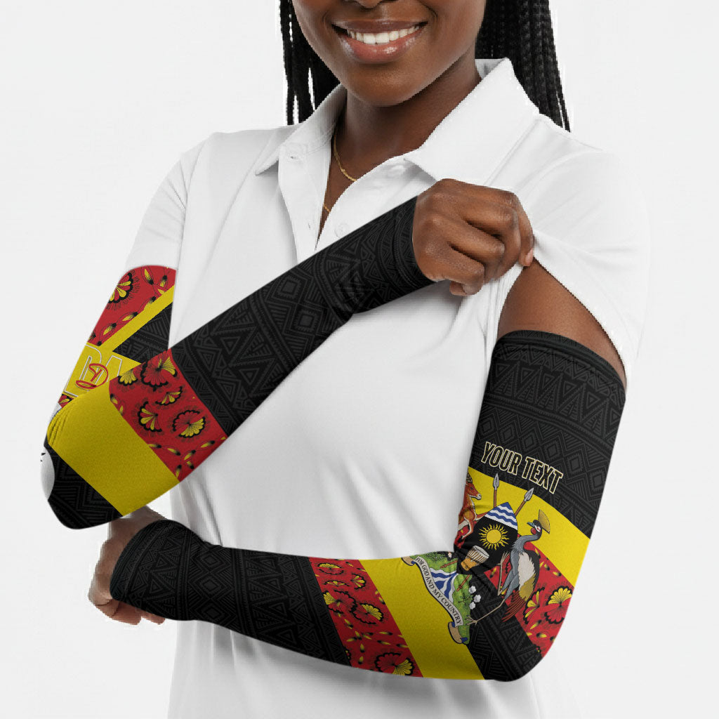 Personalized Uganda Independence Day Arm Sleeves Ugandan Kitenge African Pattern