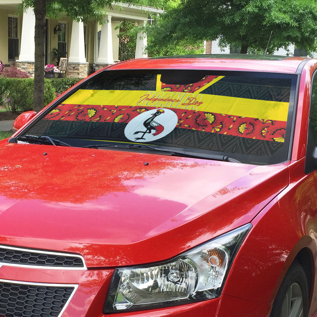Uganda Independence Day Auto Sun Shade Ugandan Kitenge African Pattern