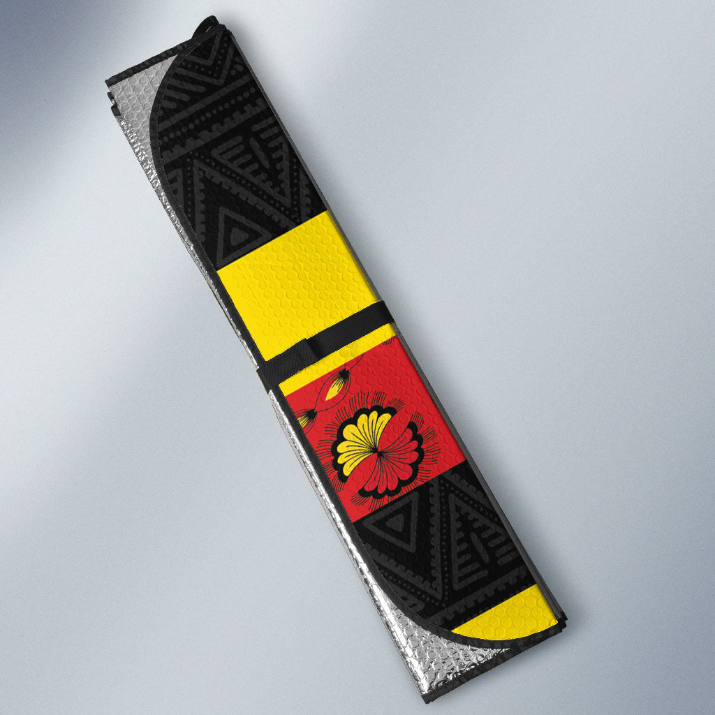 Uganda Independence Day Auto Sun Shade Ugandan Kitenge African Pattern