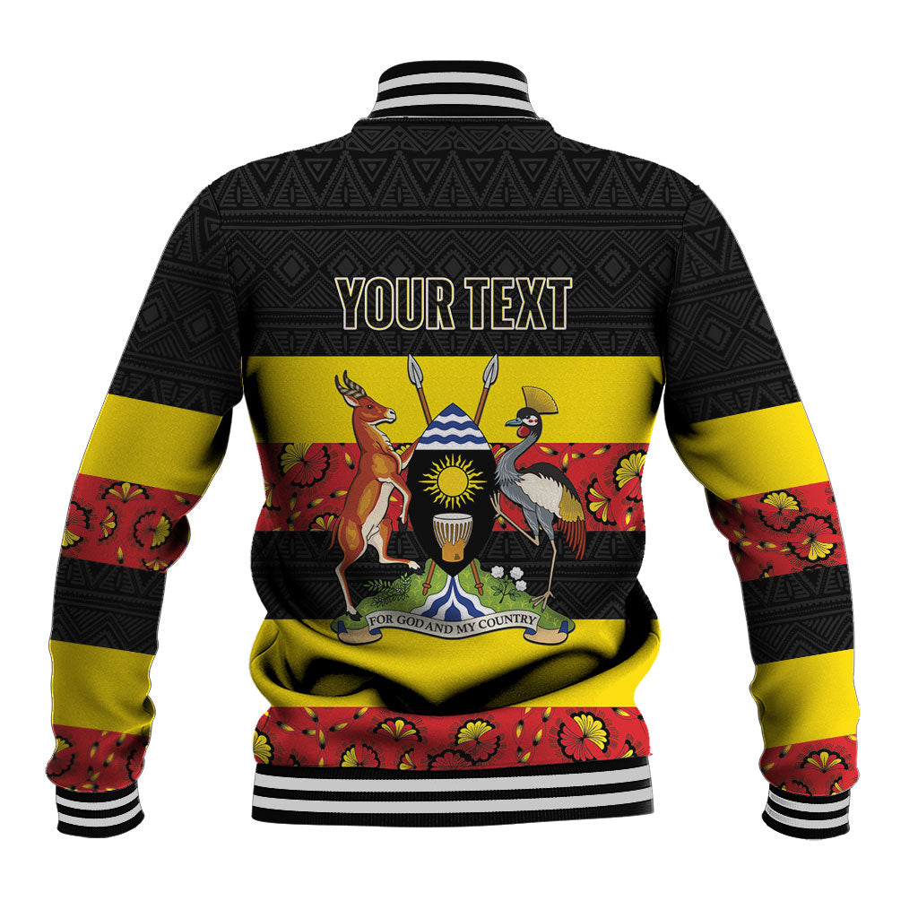 Personalized Uganda Independence Day Baseball Jacket Ugandan Kitenge African Pattern