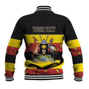 Personalized Uganda Independence Day Baseball Jacket Ugandan Kitenge African Pattern