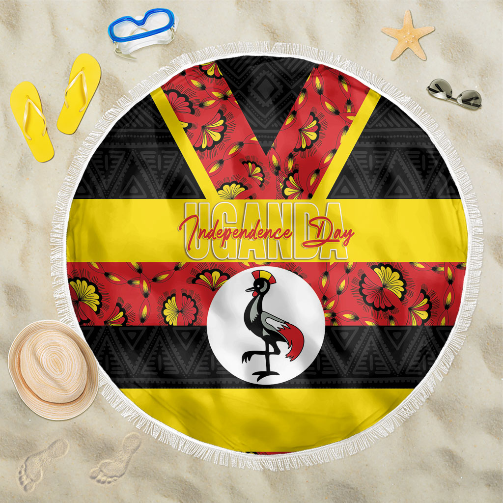Uganda Independence Day Beach Blanket Ugandan Kitenge African Pattern