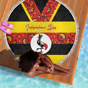 Uganda Independence Day Beach Blanket Ugandan Kitenge African Pattern