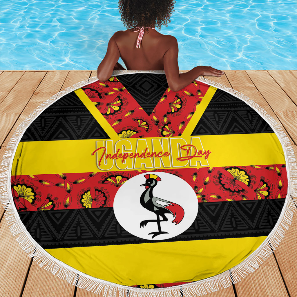 Uganda Independence Day Beach Blanket Ugandan Kitenge African Pattern