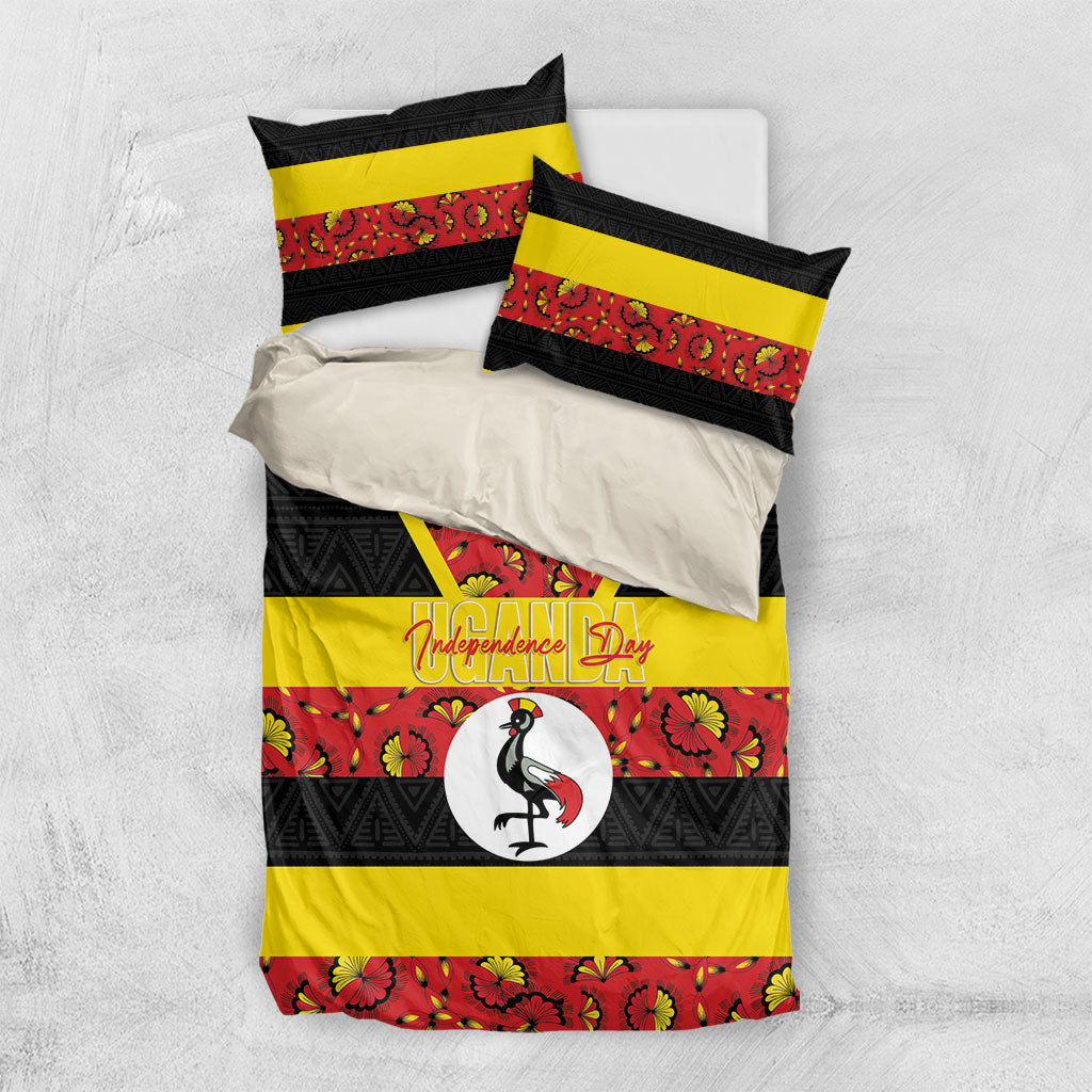Uganda Independence Day Bedding Set Ugandan Kitenge African Pattern