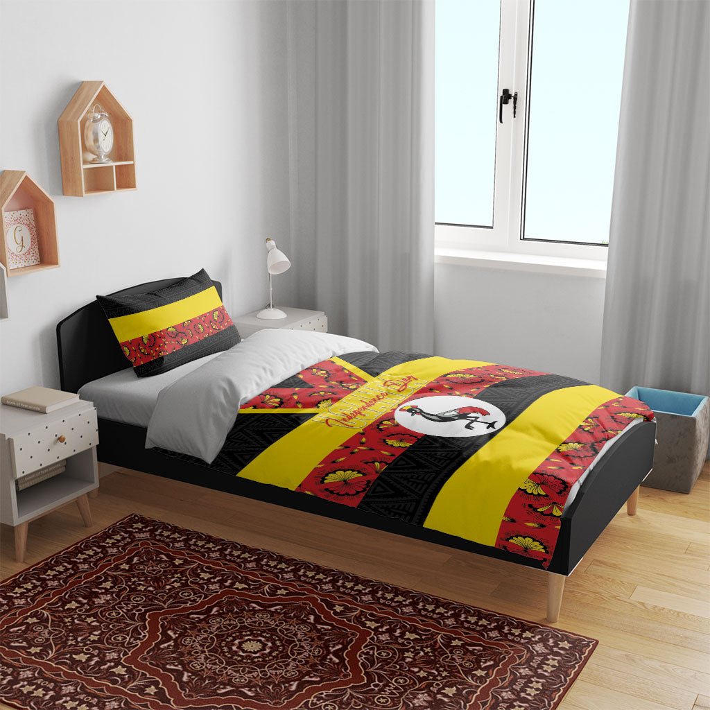 Uganda Independence Day Bedding Set Ugandan Kitenge African Pattern