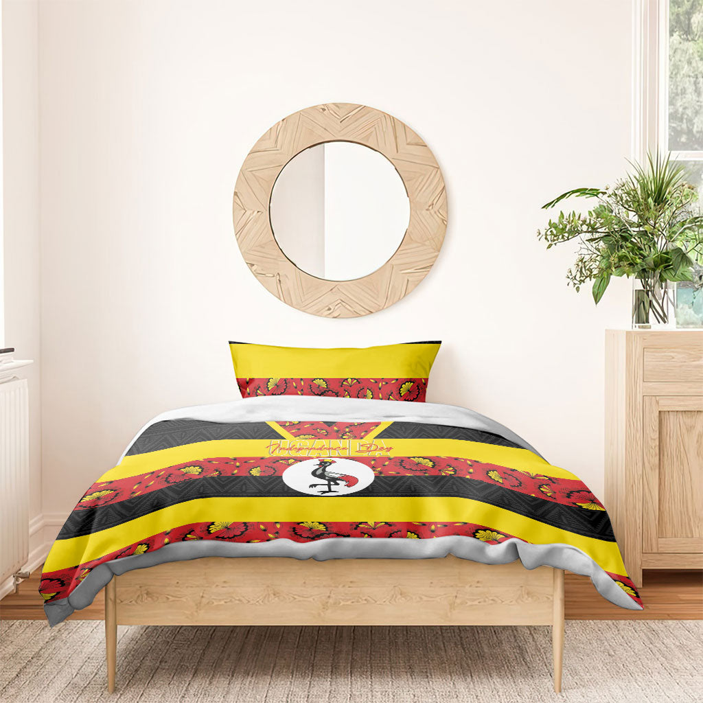 Uganda Independence Day Bedding Set Ugandan Kitenge African Pattern