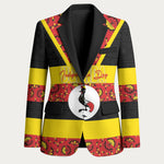 Personalized Uganda Independence Day Blazer Ugandan Kitenge African Pattern