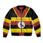Personalized Uganda Independence Day Bomber Jacket Ugandan Kitenge African Pattern