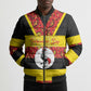 Personalized Uganda Independence Day Bomber Puffer Jacket Ugandan Kitenge African Pattern