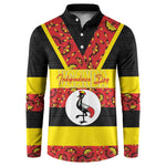 Personalized Uganda Independence Day Button Sweatshirt Ugandan Kitenge African Pattern