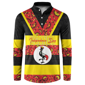 Personalized Uganda Independence Day Button Sweatshirt Ugandan Kitenge African Pattern