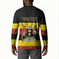 Personalized Uganda Independence Day Button Sweatshirt Ugandan Kitenge African Pattern