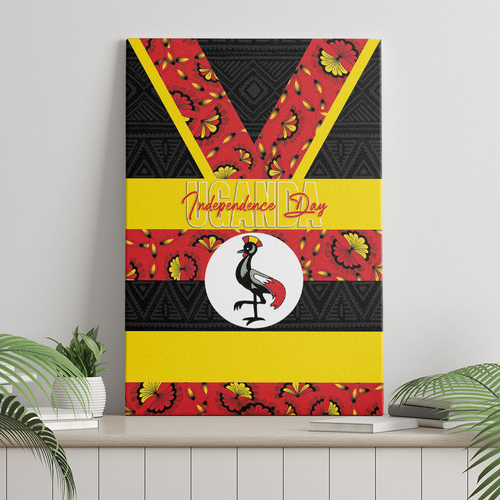 Uganda Independence Day Canvas Wall Art Ugandan Kitenge African Pattern