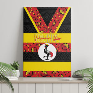 Uganda Independence Day Canvas Wall Art Ugandan Kitenge African Pattern