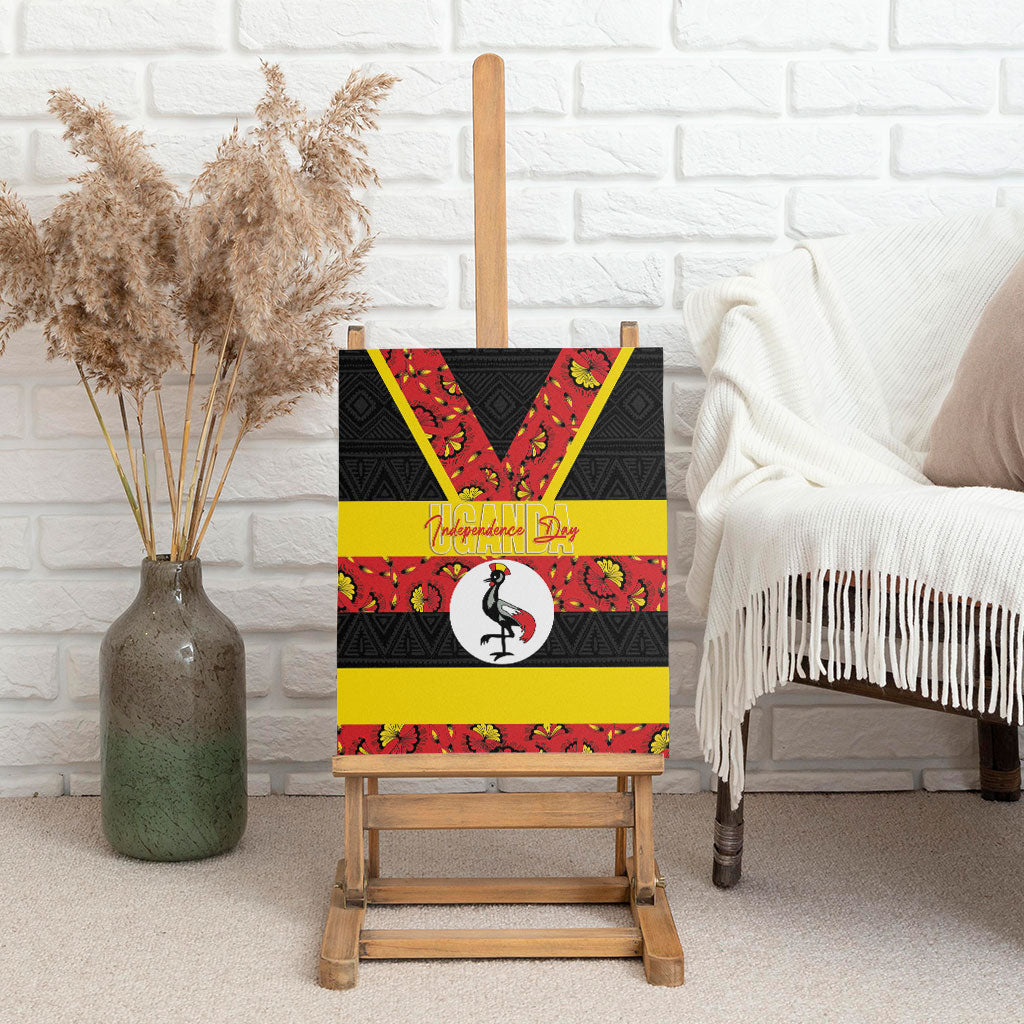 Uganda Independence Day Canvas Wall Art Ugandan Kitenge African Pattern