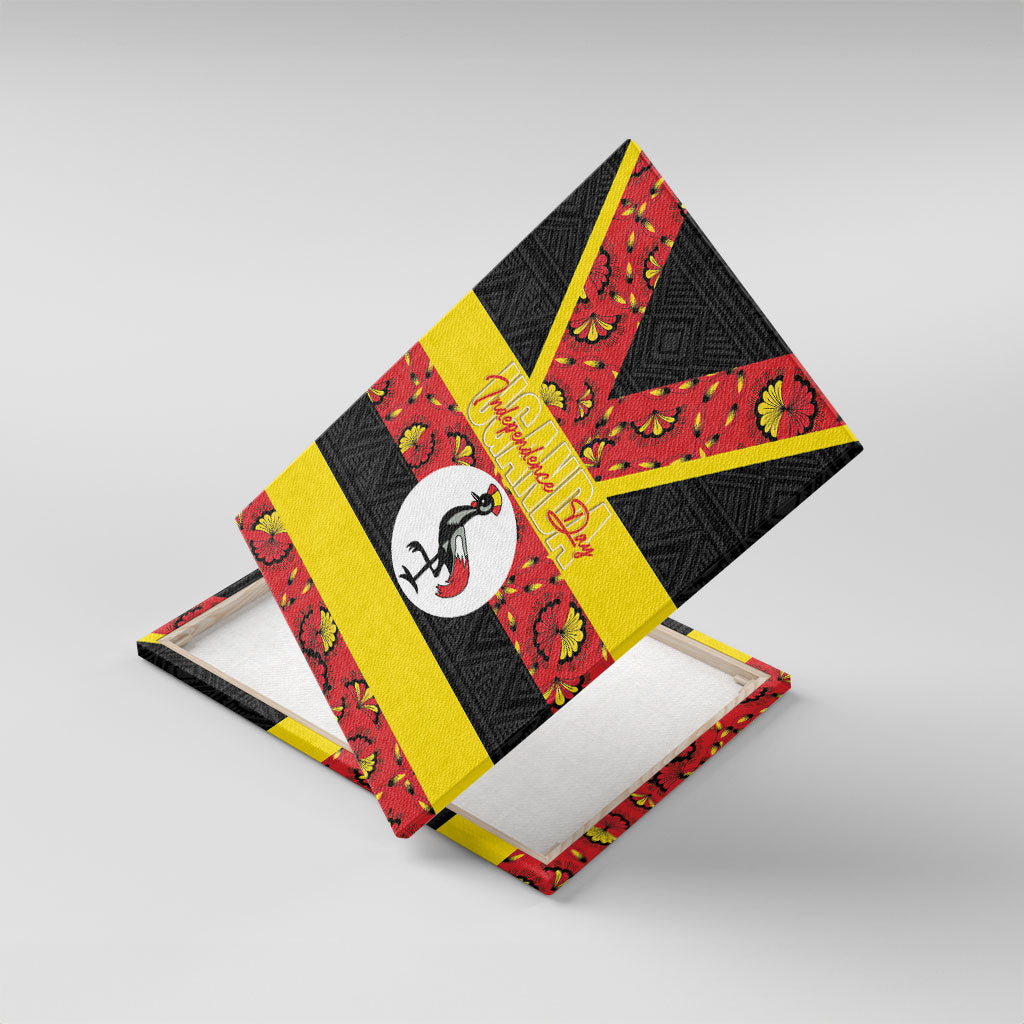 Uganda Independence Day Canvas Wall Art Ugandan Kitenge African Pattern