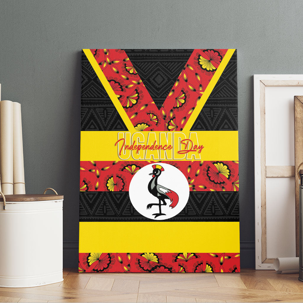 Uganda Independence Day Canvas Wall Art Ugandan Kitenge African Pattern