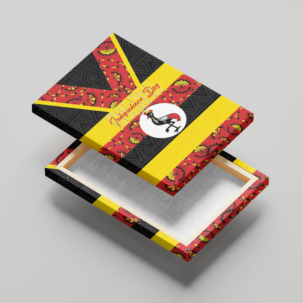 Uganda Independence Day Canvas Wall Art Ugandan Kitenge African Pattern