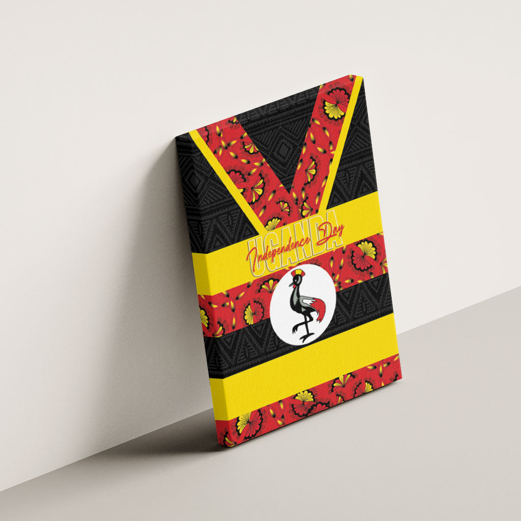 Uganda Independence Day Canvas Wall Art Ugandan Kitenge African Pattern